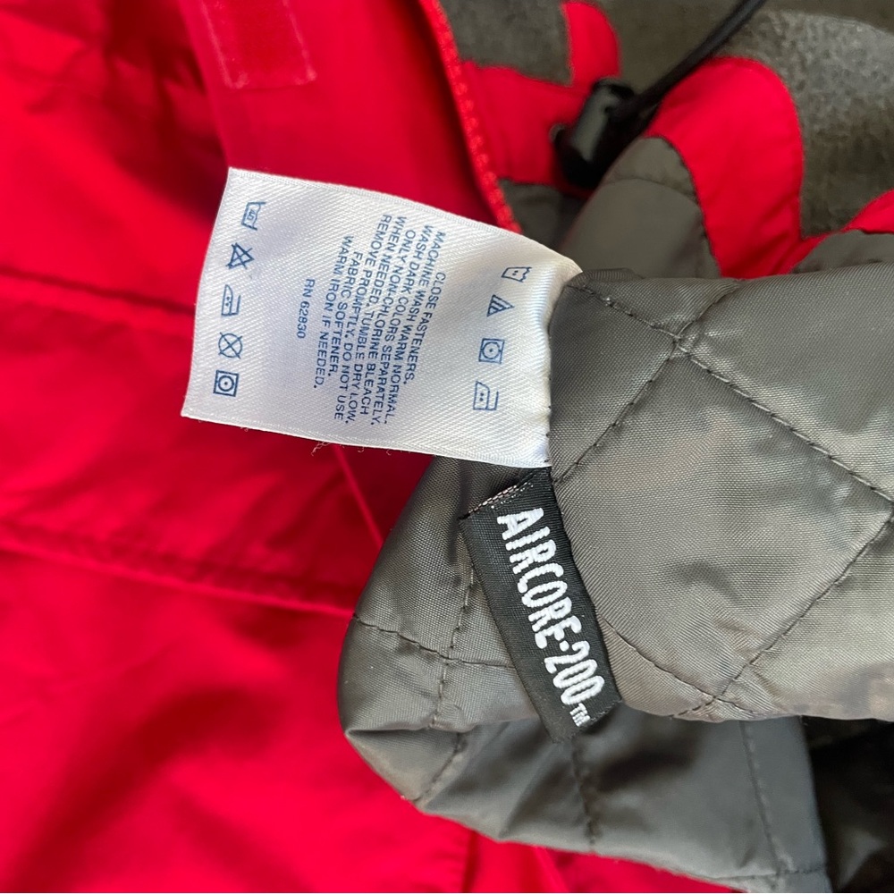 Lands'‎ End womens red squall parka sz 14-16 detachable hood - Picture 5 of 7